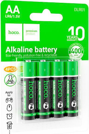 Комплект батареек Hoco LR06/4ВР - фото