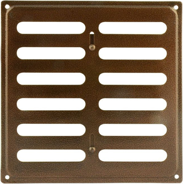 Решетка вентиляционная Нора-М 200x200 с заслонкой / 12922 - фото