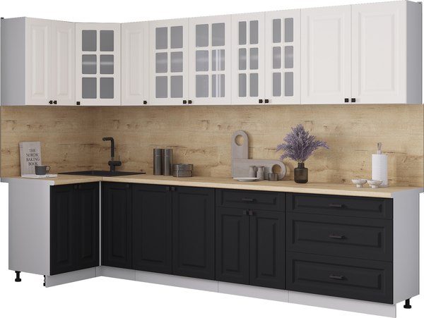 Кухонный гарнитур Интерлиния Мила Деко 1.2x3.1 - фото