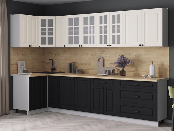 Кухонный гарнитур Интерлиния Мила Деко 1.2x3.1