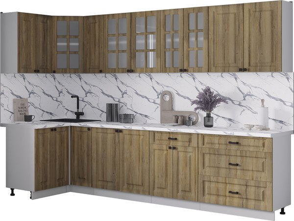 Кухонный гарнитур Интерлиния Мила Деко 1.2x3.1 - фото