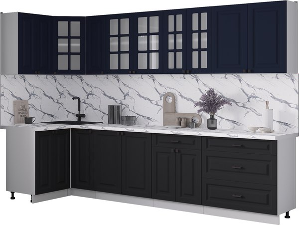 Кухонный гарнитур Интерлиния Мила Деко 1.2x3.1 - фото