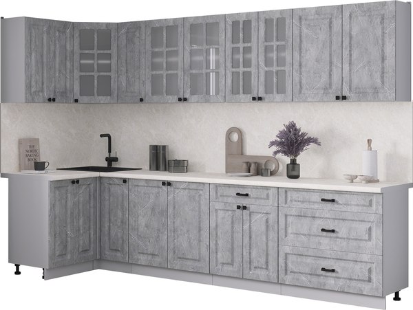 Кухонный гарнитур Интерлиния Мила Деко 1.2x3.1 - фото