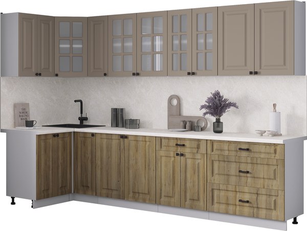 Кухонный гарнитур Интерлиния Мила Деко 1.2x3.1 - фото