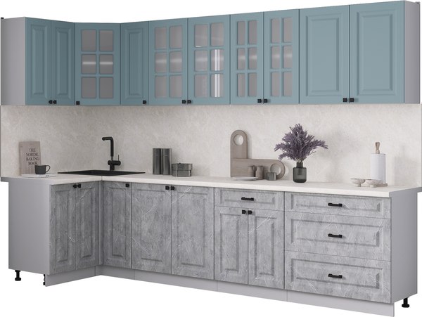 Кухонный гарнитур Интерлиния Мила Деко 1.2x3.1 - фото