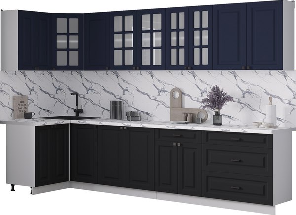 Кухонный гарнитур Интерлиния Мила Деко 1.2x3.2 - фото