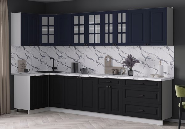 Кухонный гарнитур Интерлиния Мила Деко 1.2x3.2