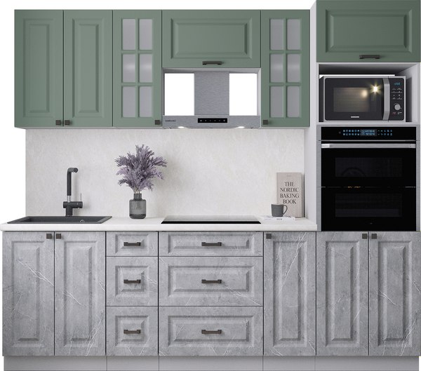 Кухонный гарнитур Интерлиния Мила Деко 2.4 - фото