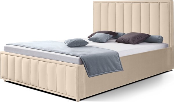 Двуспальная кровать ФорестДекоГрупп Стелла 2 140x200 с ПМ и бельевым ящиком - фото