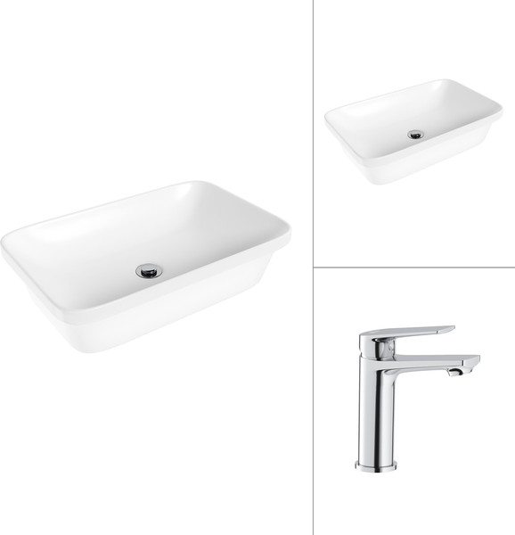 Умывальник со смесителем Lauter 21370 + Sky 21CK533C - фото