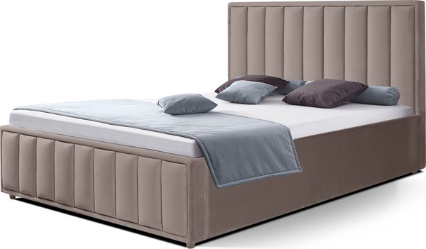 Двуспальная кровать ФорестДекоГрупп Стелла 2 140x200 с ПМ и бельевым ящиком - фото