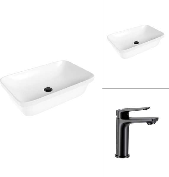 Умывальник со смесителем Lauter 21370 + Sky 21СК533BS - фото