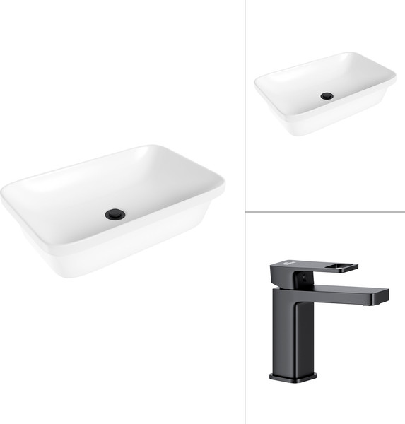 Умывальник со смесителем Lauter 21370 + Cascade 21СК655BS - фото