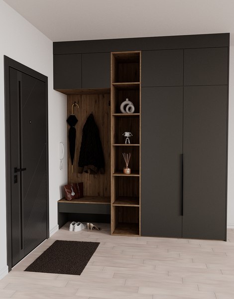 Секция в прихожую Рэйгрупп Рэй P257-B6-2-WKW В6-2