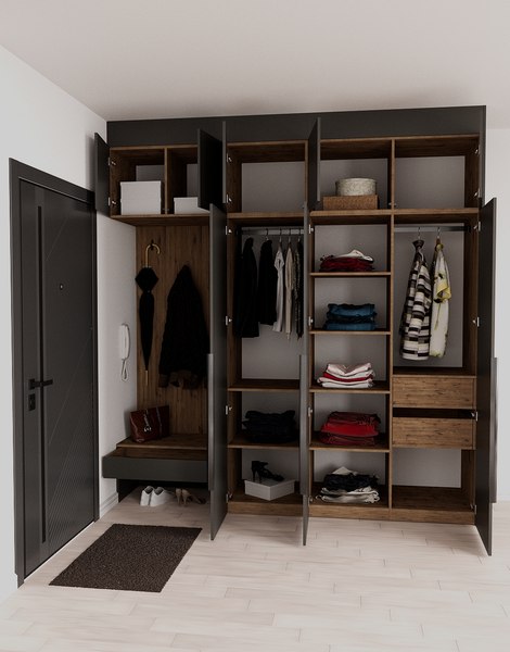 Секция в прихожую Рэйгрупп Рэй P257-B7-2-WK В7-2