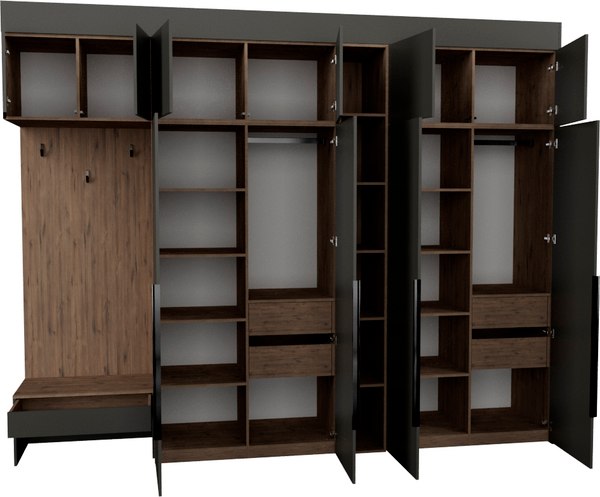 Секция в прихожую Рэйгрупп Рэй P257-B11-3-WKW В11-3