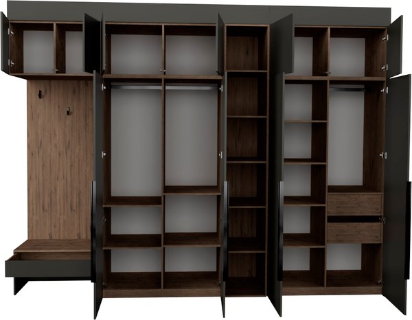 Секция в прихожую Рэйгрупп Рэй P257-B12-2-WKW В12-2