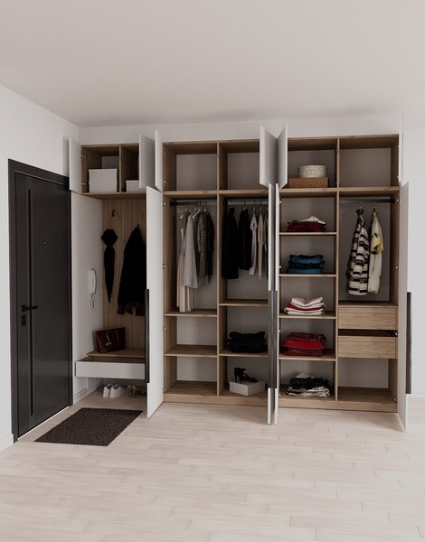 Секция в прихожую Рэйгрупп Рэй P257-B10-2-EB В10-2