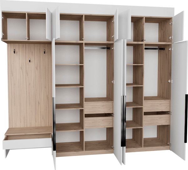 Секция в прихожую Рэйгрупп Рэй P257-B10-3-EB В10-3