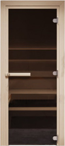 Стеклянная дверь для бани/сауны COOPER 80x200 - фото