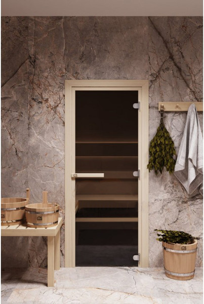 Стеклянная дверь для бани/сауны COOPER 80x200