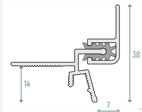 Теневой профиль Profiling Kraab Gips для гипсокартонных потолков