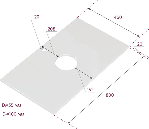 Столешница для тумбы в ванную Onika Алеста 80 / 680002