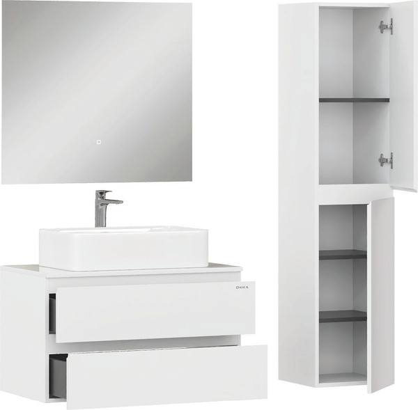 Тумба под умывальник Onika Алеста 80 / 108065 (белый)