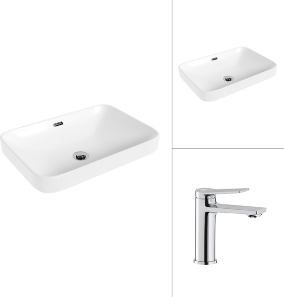 Умывальник со смесителем Lauter 21441A + Silk 21CK572С - фото