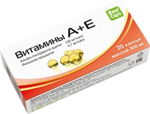 Мультивитаминный комплекс RealCaps А+Е 300мг