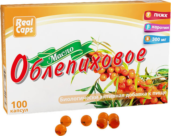 Пищевая добавка RealCaps Облепиховое масло 300мг