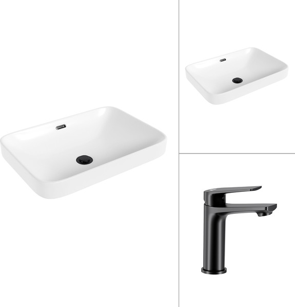 Умывальник со смесителем Lauter 21441A + Sky 21СК533BS - фото