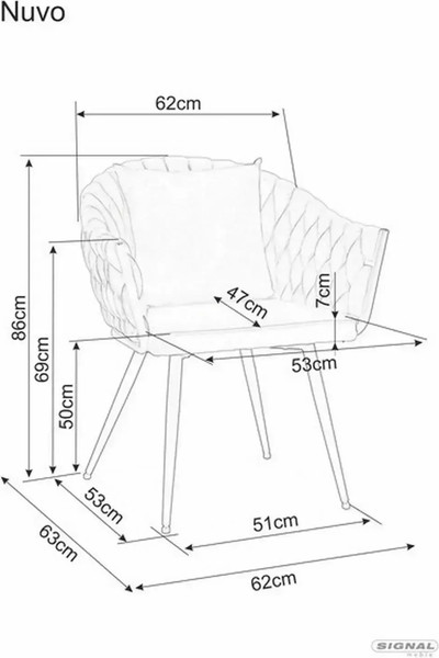 Стул Signal Nuvo Velvet Bluvel 40