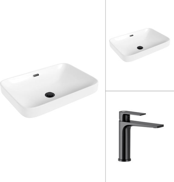 Умывальник со смесителем Lauter 21441A + Reef 21CK678BS - фото