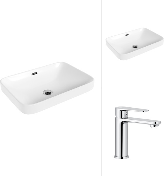 Умывальник со смесителем Lauter 21441A + Moon 21СK691C - фото