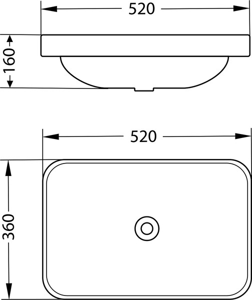 Умывальник со смесителем Lauter 21441A + Moon 21СK691C с донным клапаном 21190CH