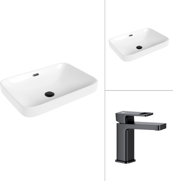 Умывальник со смесителем Lauter 21441A + Cascade 21СК655BS - фото