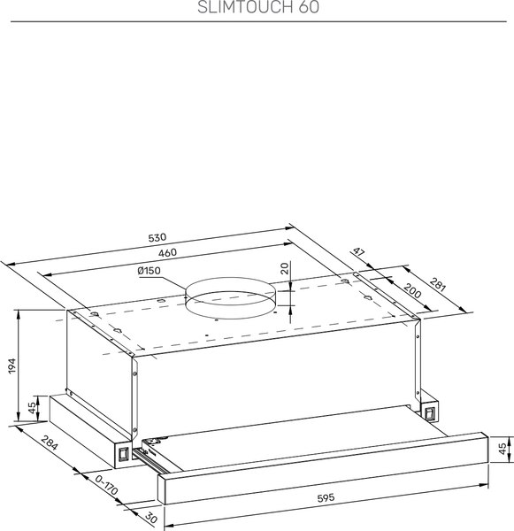 Вытяжка телескопическая Kuppersberg Slimtouch 60 W