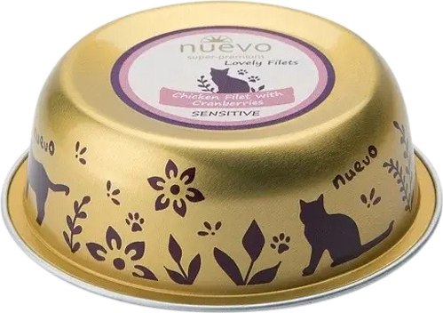 Влажный корм для кошек Nuevo Sensitive с куриным филе, клюквой и льняным маслом / 95301 - фото