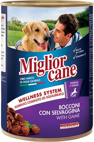 Влажный корм для собак Miglior Cane Кусочки с дичью - фото