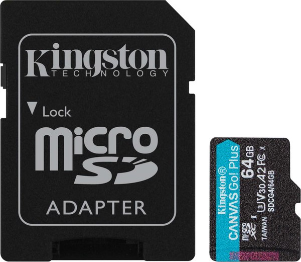 Карта памяти Kingston Canvas Go! Plus MicroSDXC 64GB 10 UHS-I U3 SDCG4/64GB - фото