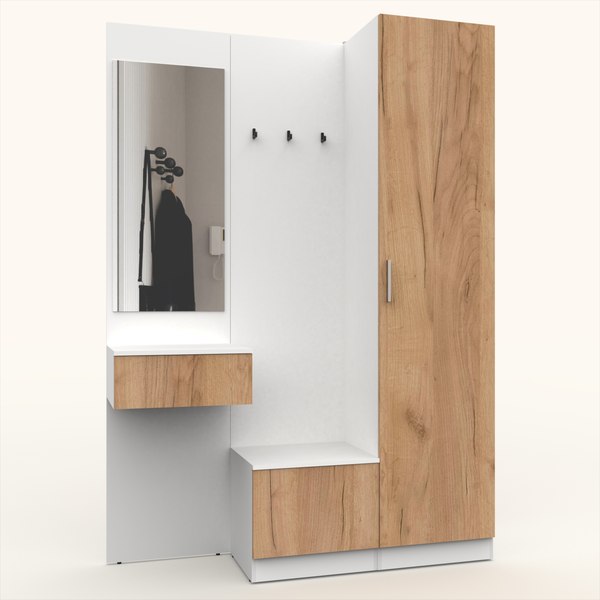 Секция в прихожую Интермебель Марсель-105 / МР 01-105 (дуб крафт золотой) - фото