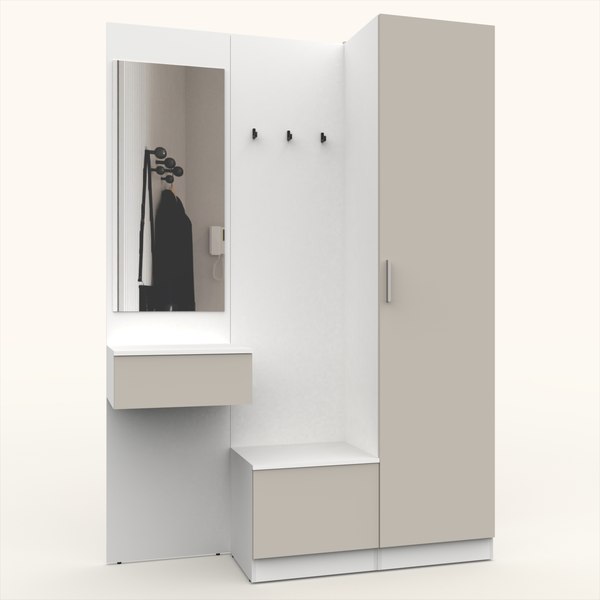 Секция в прихожую Интермебель Марсель-105 / МР 01-105 (кашемир) - фото