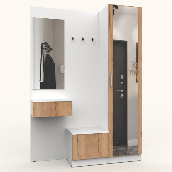 Секция в прихожую Интермебель Марсель-106 / МР 01-106 (дуб крафт золотой) - фото