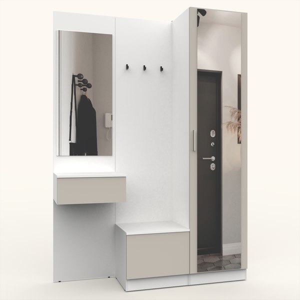 Секция в прихожую Интермебель Марсель-106 / МР 01-106 (кашемир) - фото