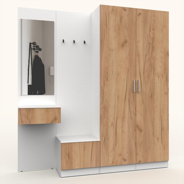 Секция в прихожую Интермебель Марсель-107 / МР 01-107 (дуб крафт золотой) - фото