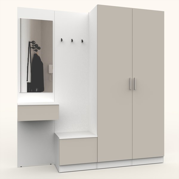 Секция в прихожую Интермебель Марсель-107 / МР 01-107 (кашемир) - фото