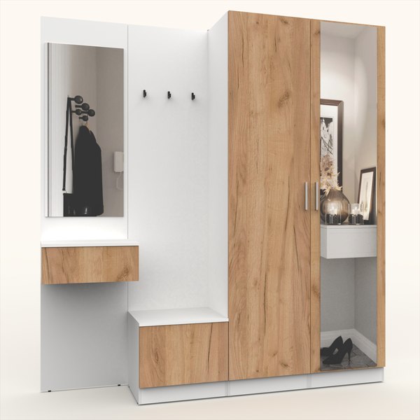 Секция в прихожую Интермебель Марсель-108 / МР 01-108 (дуб крафт золотой) - фото