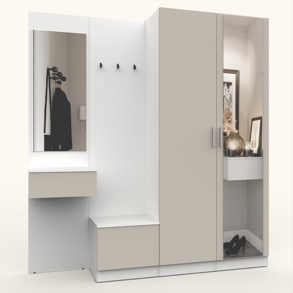 Секция в прихожую Интермебель Марсель-108 / МР 01-108 (кашемир) - фото