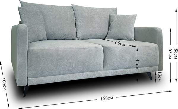 Диван Nord Star Оша Silver